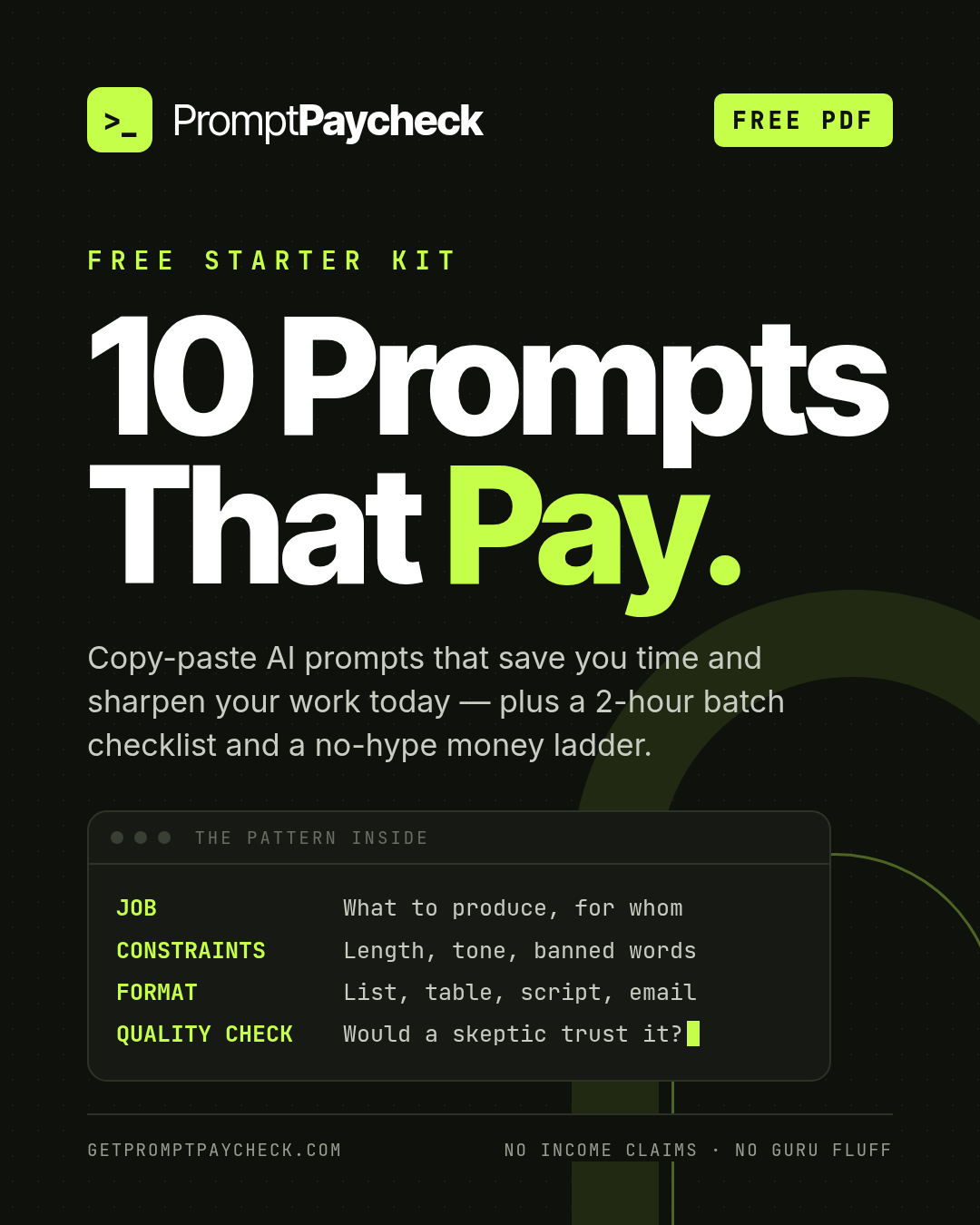 10 Prompts That Pay free starter kit cover
