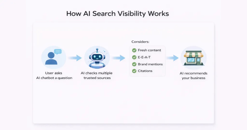 how ai search visiblity works