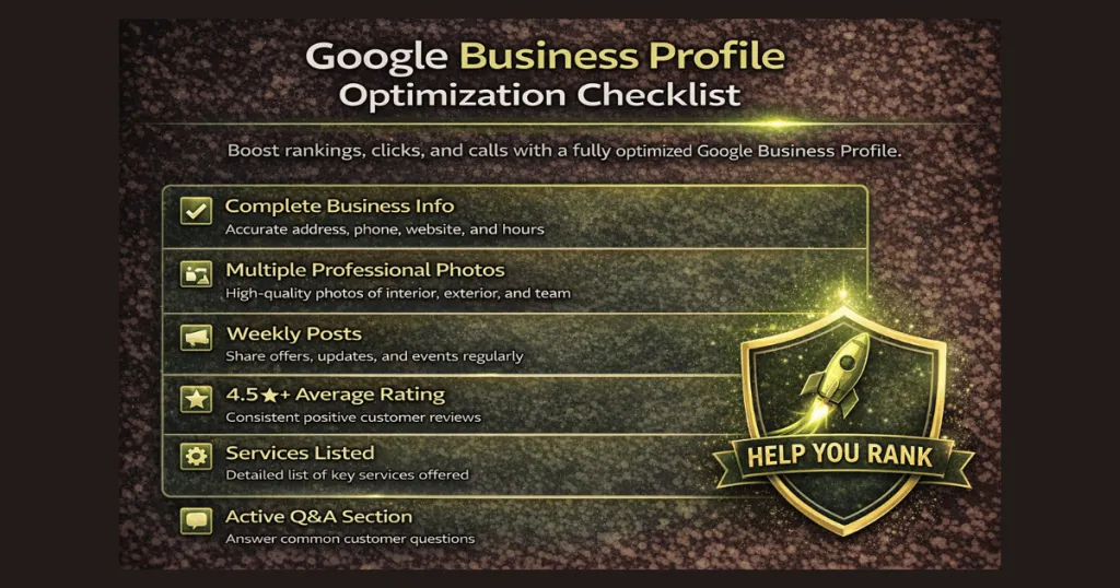 quick google business profile optimization checklist