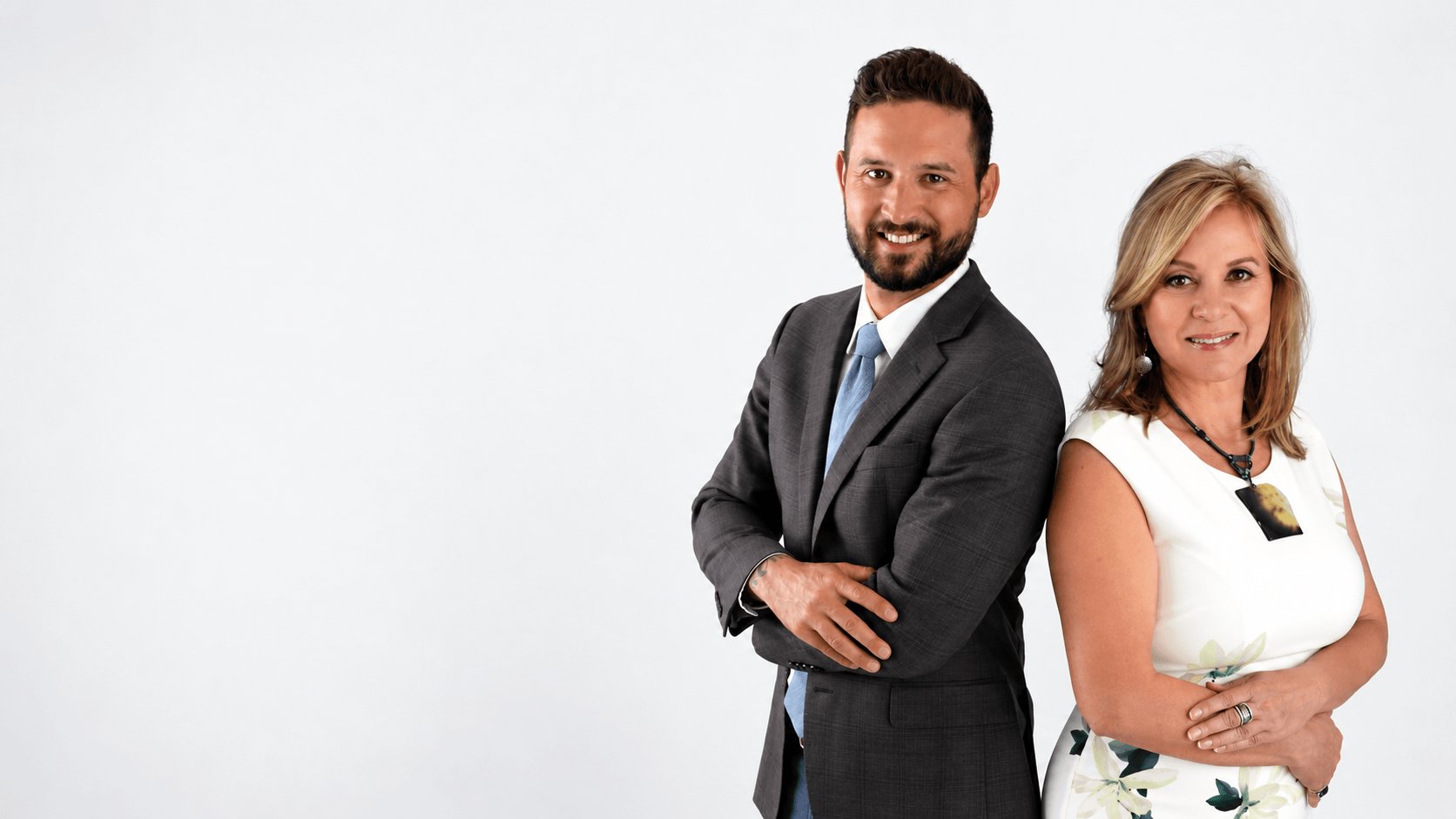 Katherine Clark and John Fredrick, owners and independent insurance brokers at Fredrick Insurance Brokers in Denton, Texas