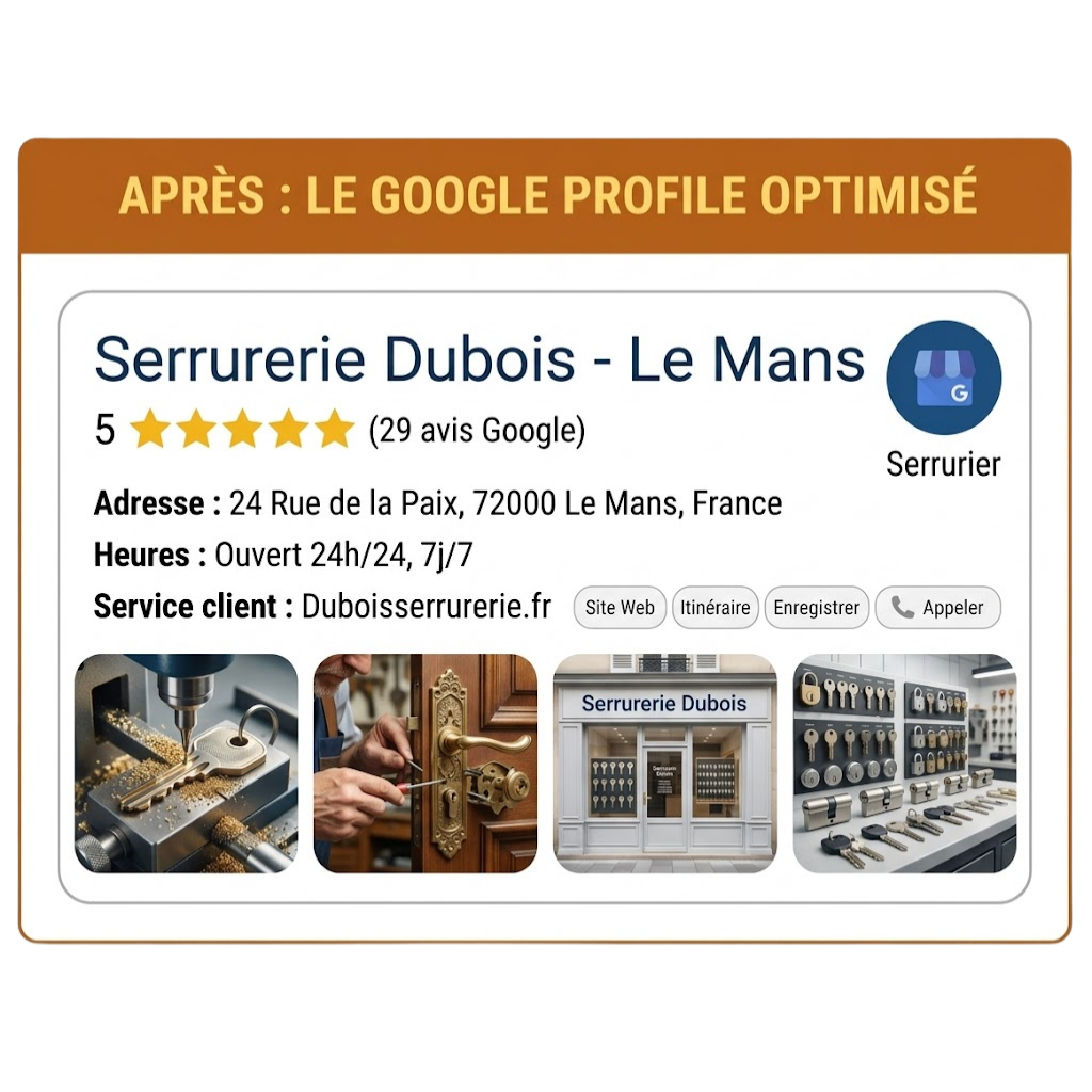 Après fiche Google