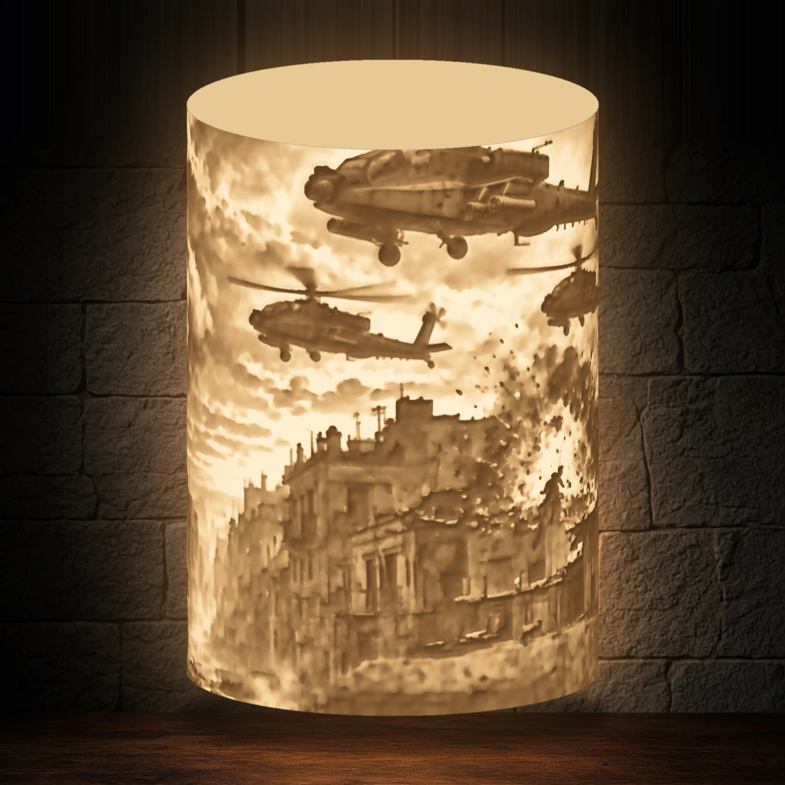 No Man's Land Shade, blank lithophane shade only