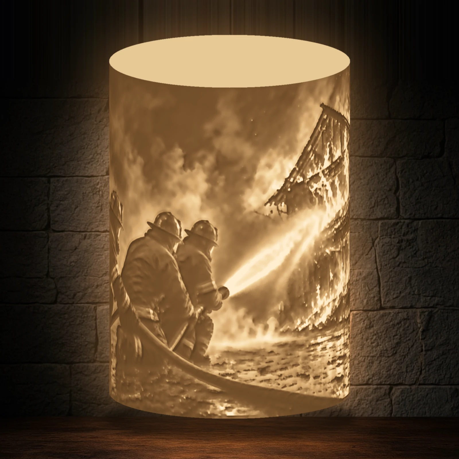 The Inferno Shade, blank lithophane shade only
