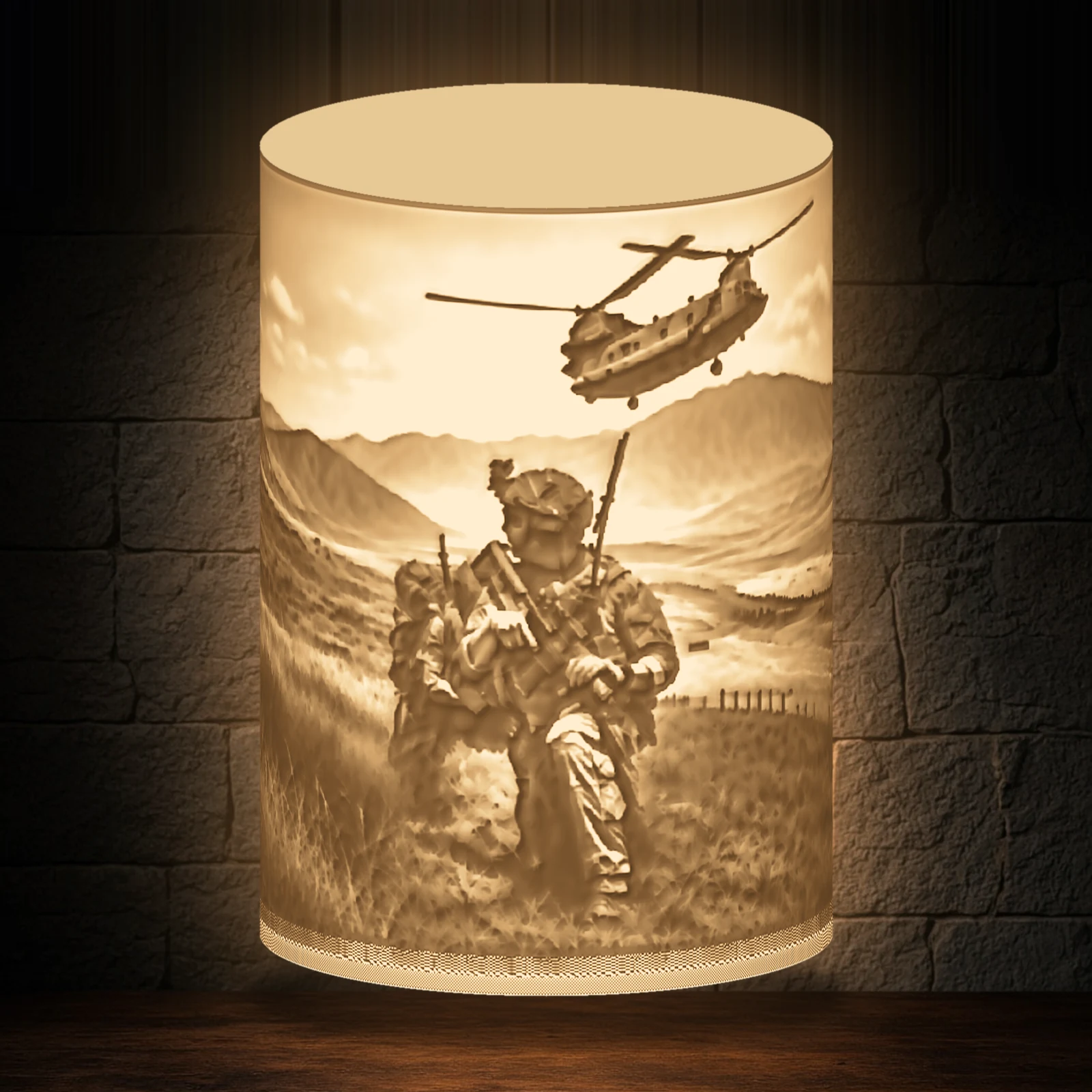 Dustoff Shade, blank lithophane shade only