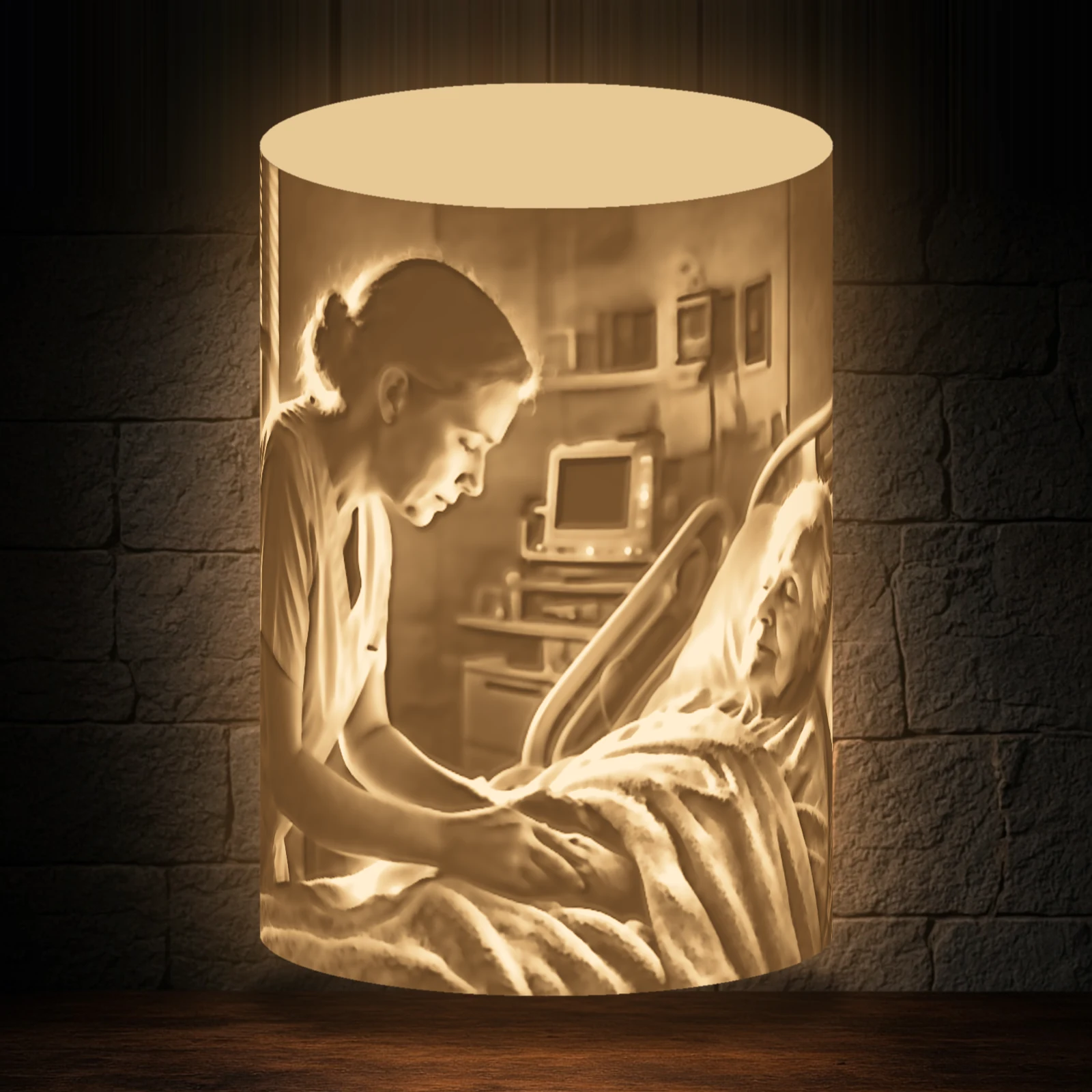 The Night Shift Shade, blank lithophane shade only