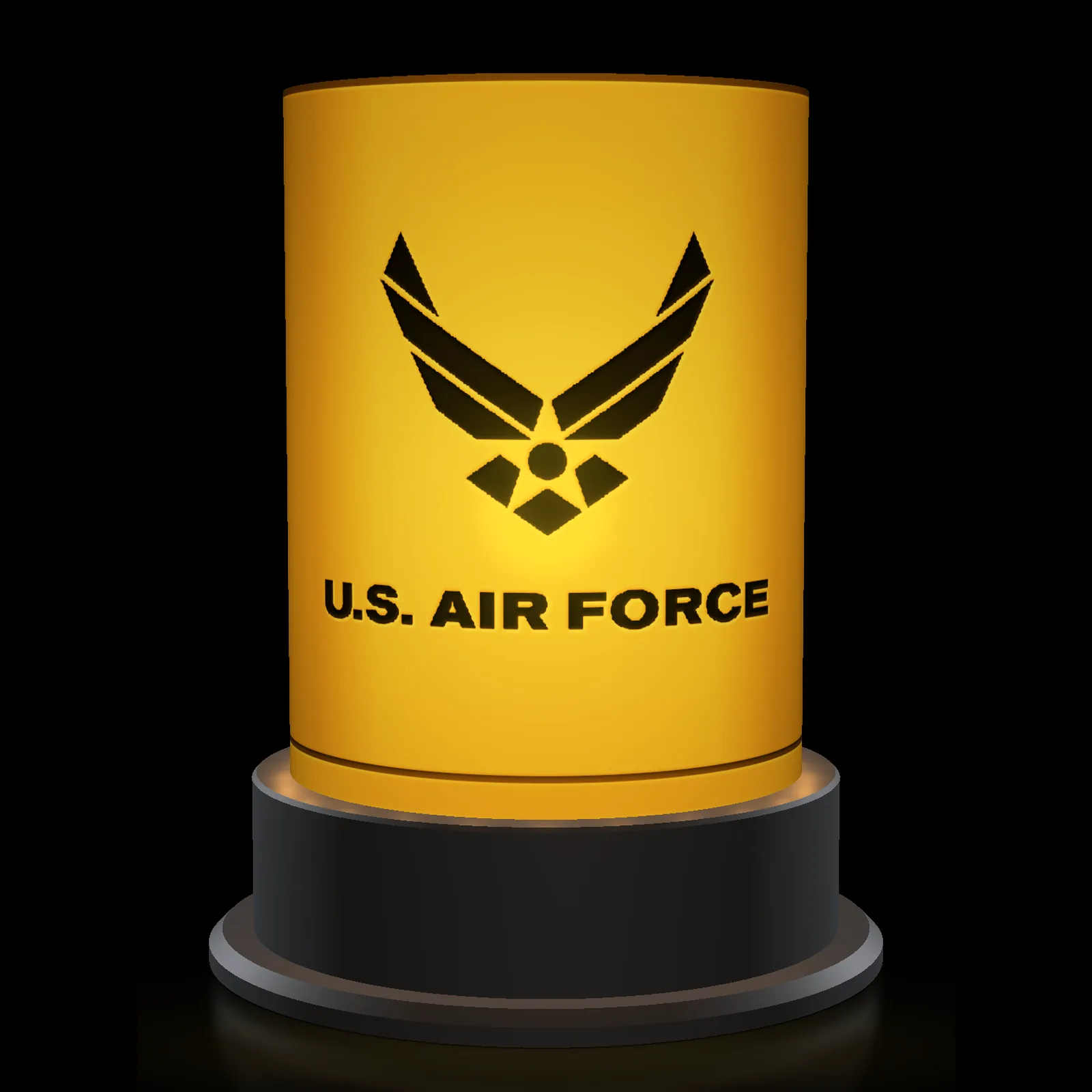 Air Force-Inspired Tribute Lithophane Lamp, digital preview