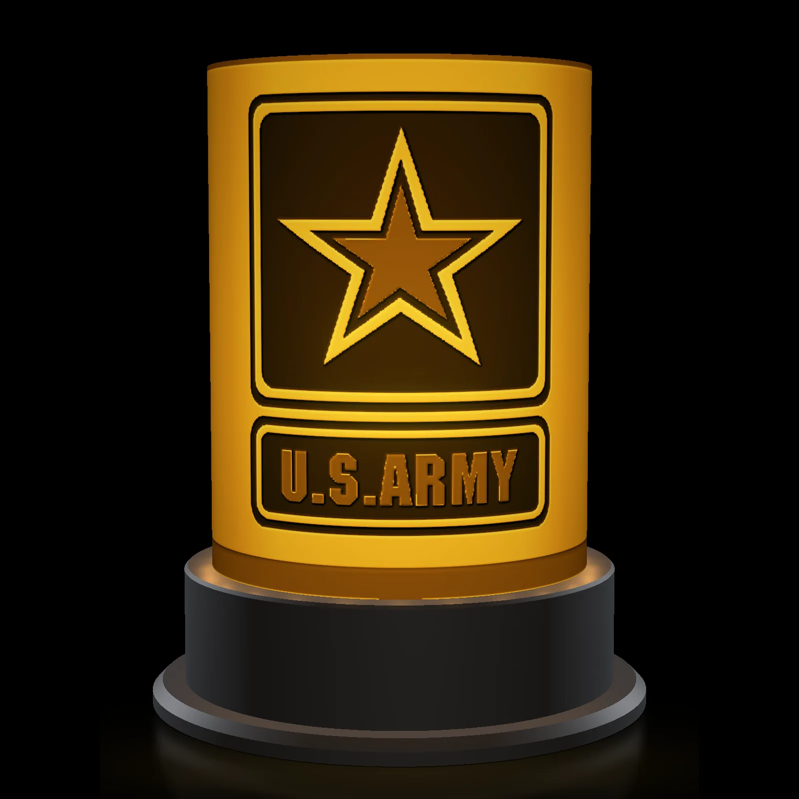 Army-Inspired Tribute Lithophane Lamp, digital preview