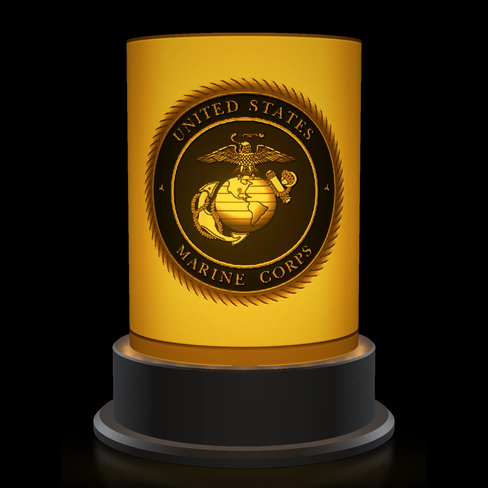 Marine Corps-Inspired Tribute Lithophane Lamp, digital preview