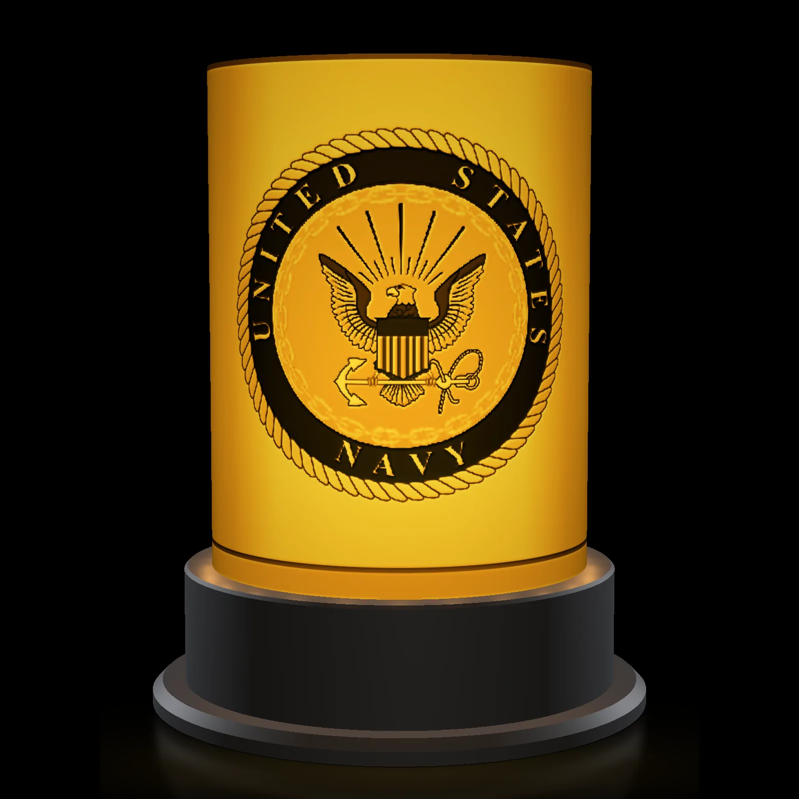 Navy-Inspired Tribute Lithophane Lamp, digital preview