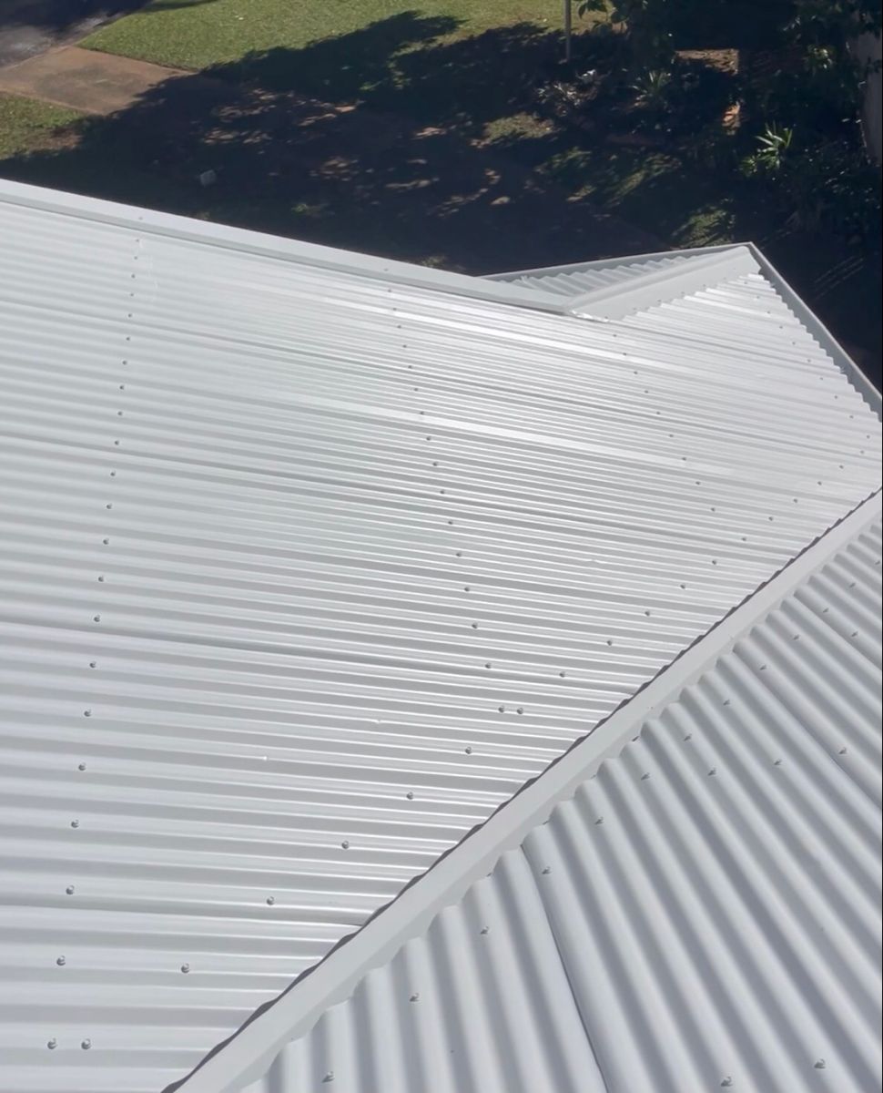 Dover White Colorbond Roof Gutter Guard Installation