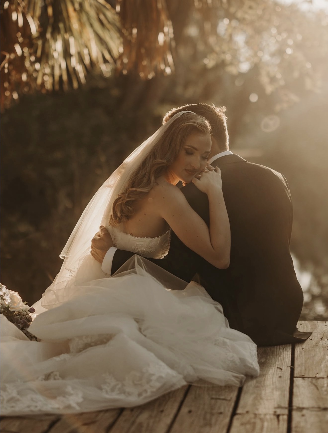 Wedding couple with bridal hair and makeup by City Lights Beauty Agency