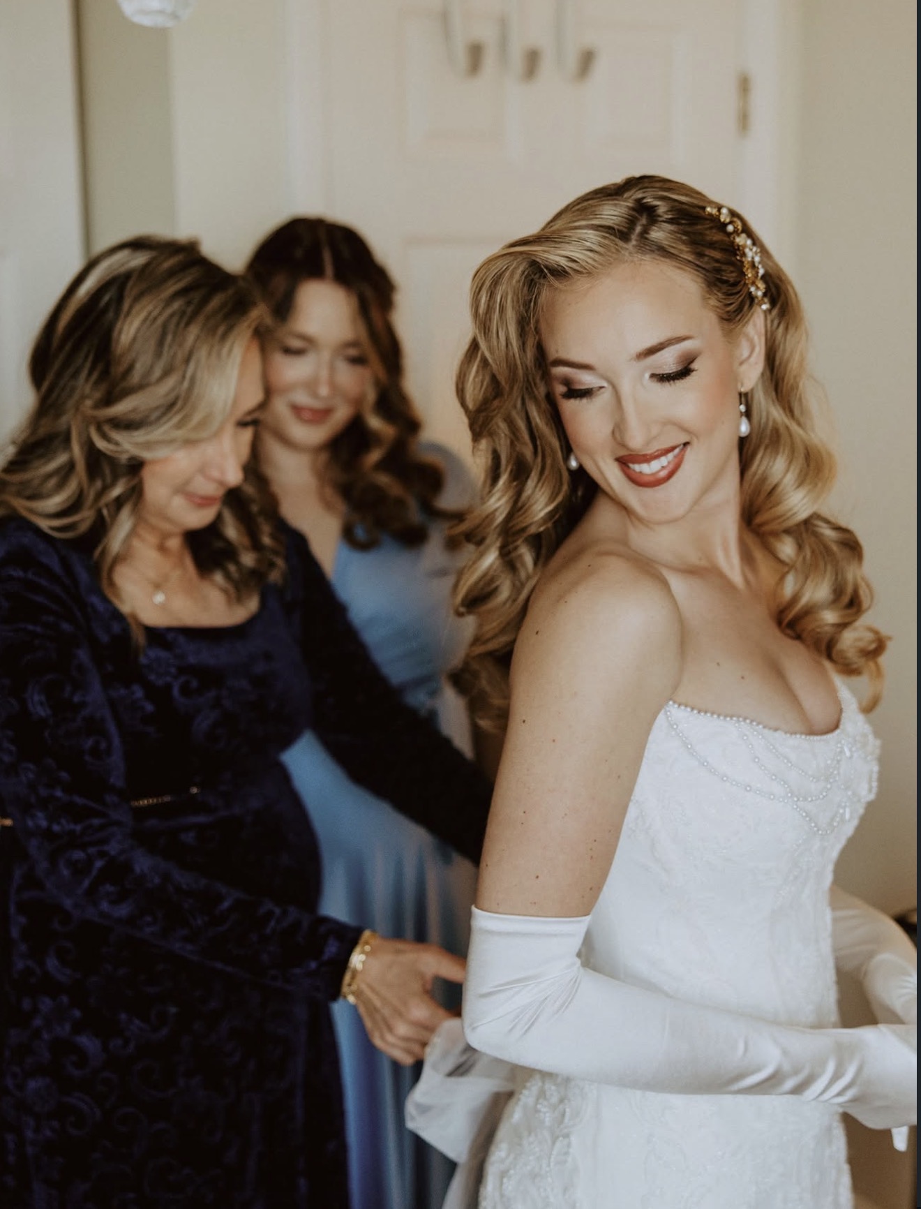 Bride with wedding hair and makeup by City Lights Beauty Agency