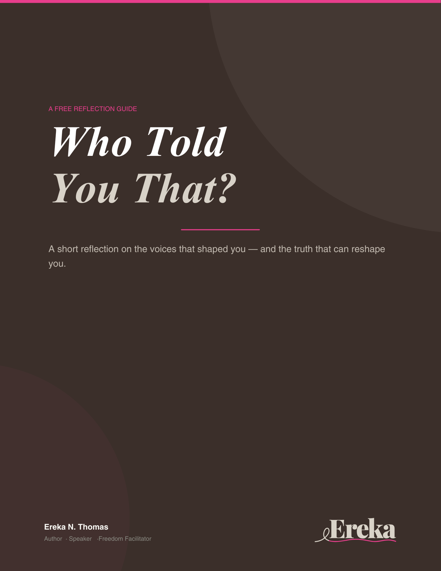 Who Told You That — free excerpt