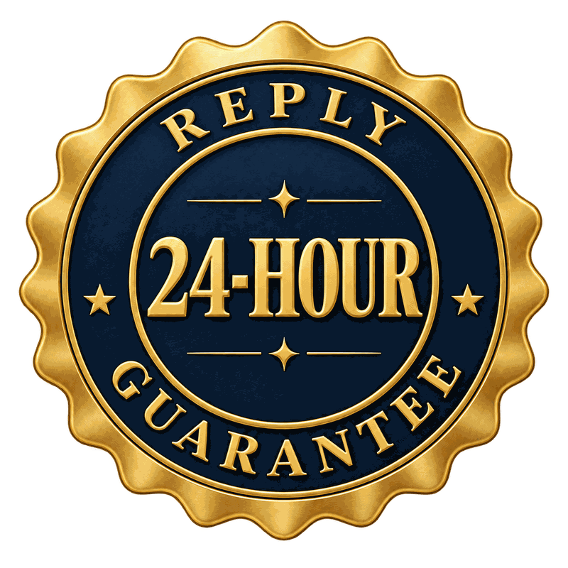24-Hour Reply Guarantee seal