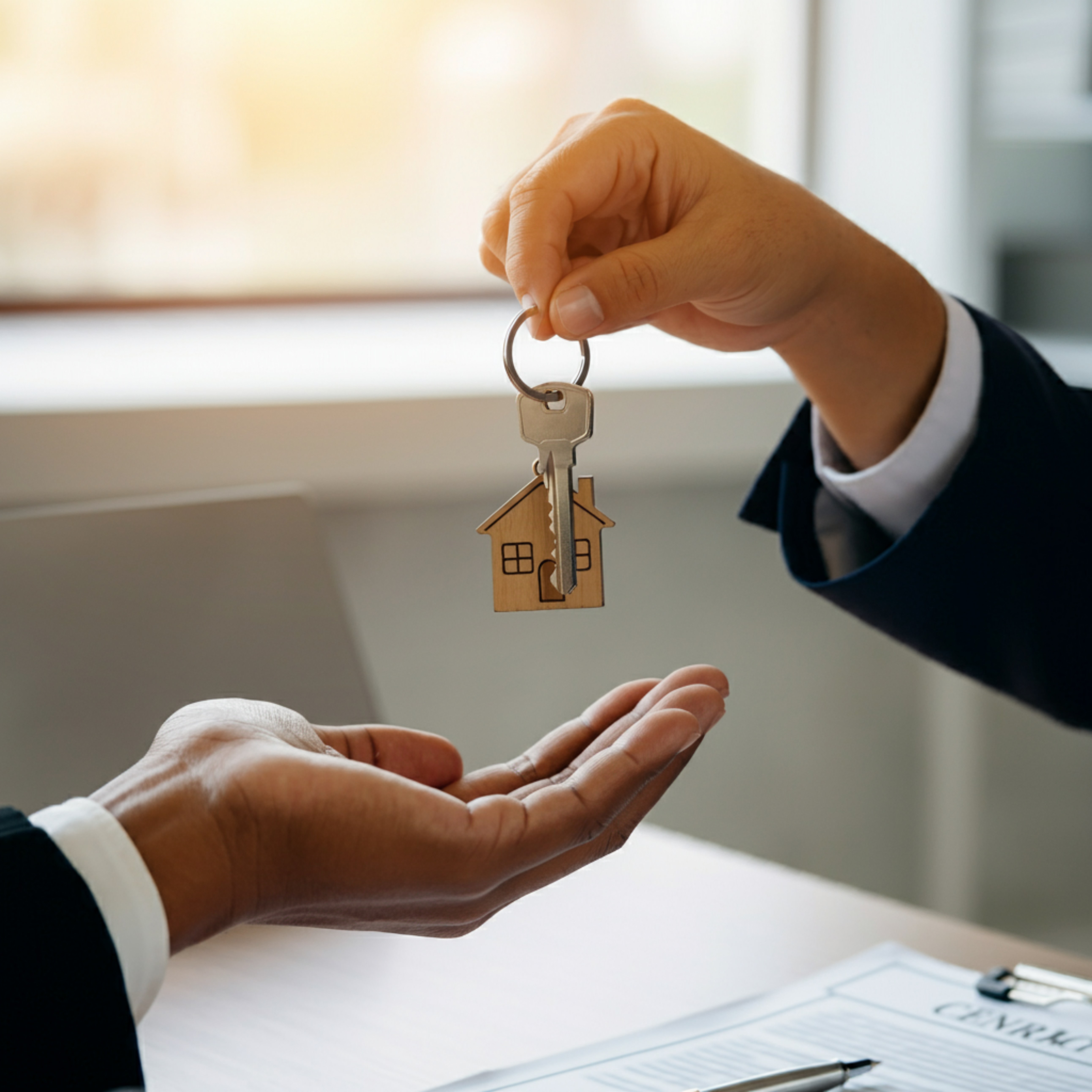Vente immobilière à Charleroi : remise des clés d'une maison