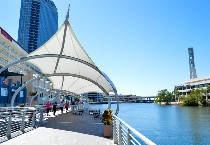 Tampa Riverwalk Walking Route