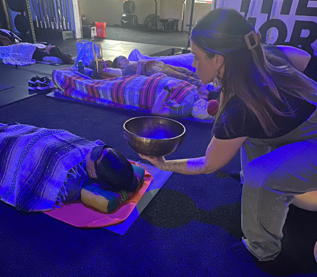 JJ leading a breathwork class