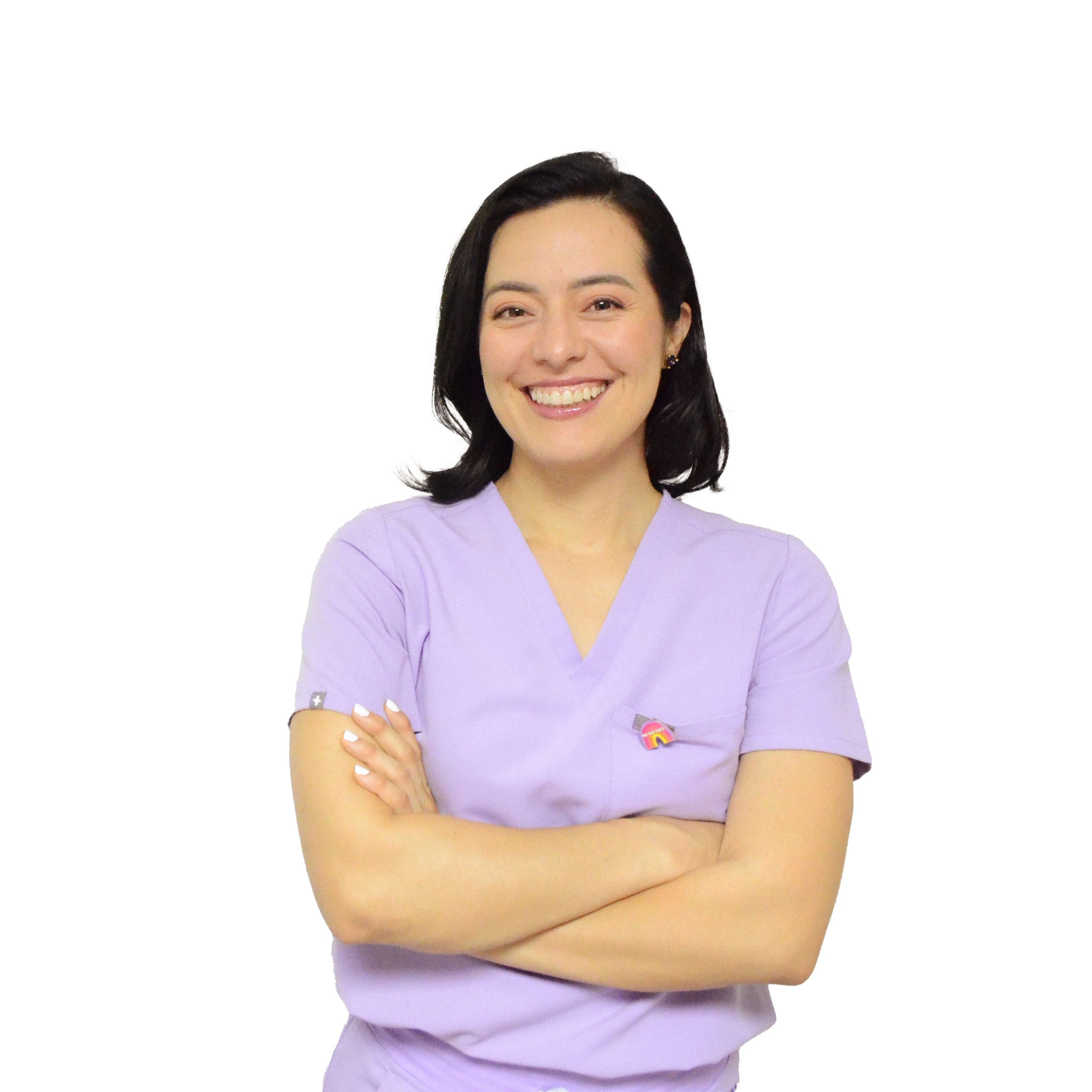 Dra. Dunia Siu con filipina violeta