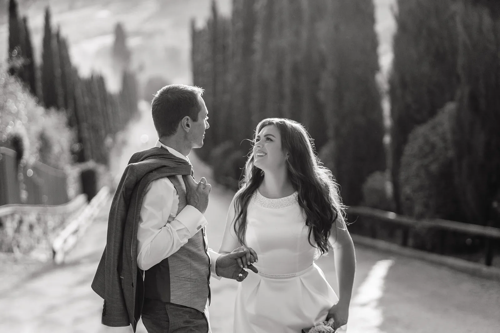 A real intimate wedding dinner on Lake Como with a small group of guests at one long candlelit table