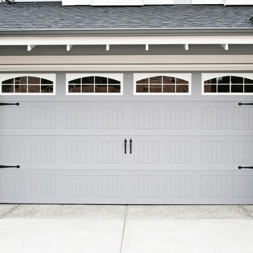 Grey garage door