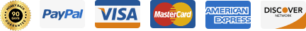Payment methods: 90-day money back, PayPal, Visa, Mastercard, American Express, Discover