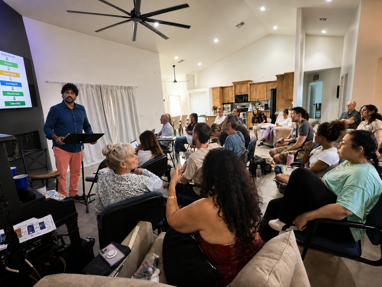 Ravi Kandal teaching the Re-Formation workshop