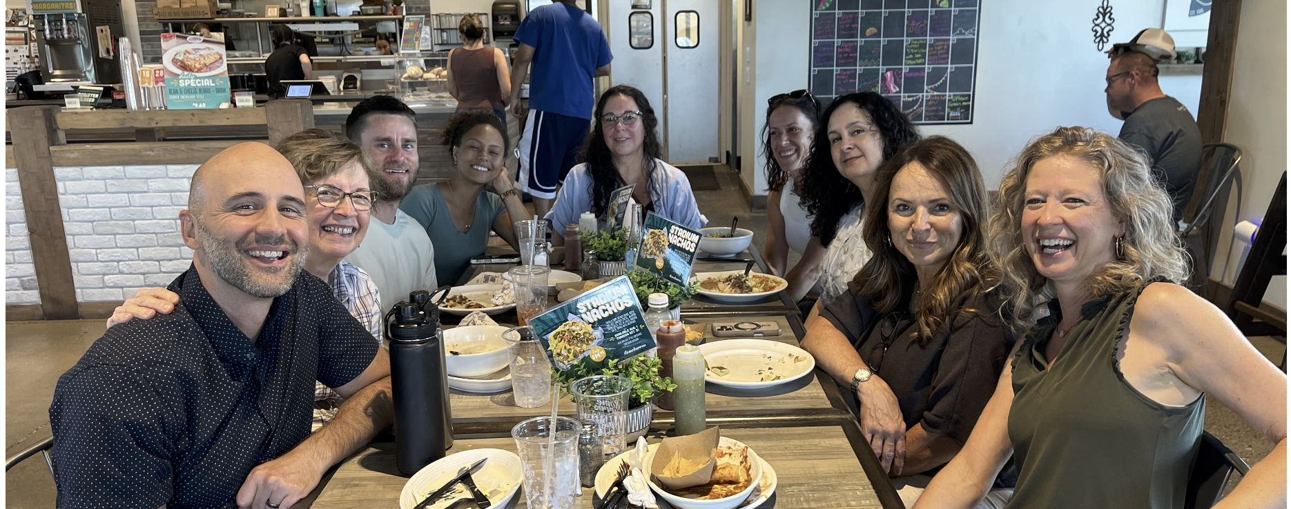 Re-Formation participants sharing a fellowship meal together