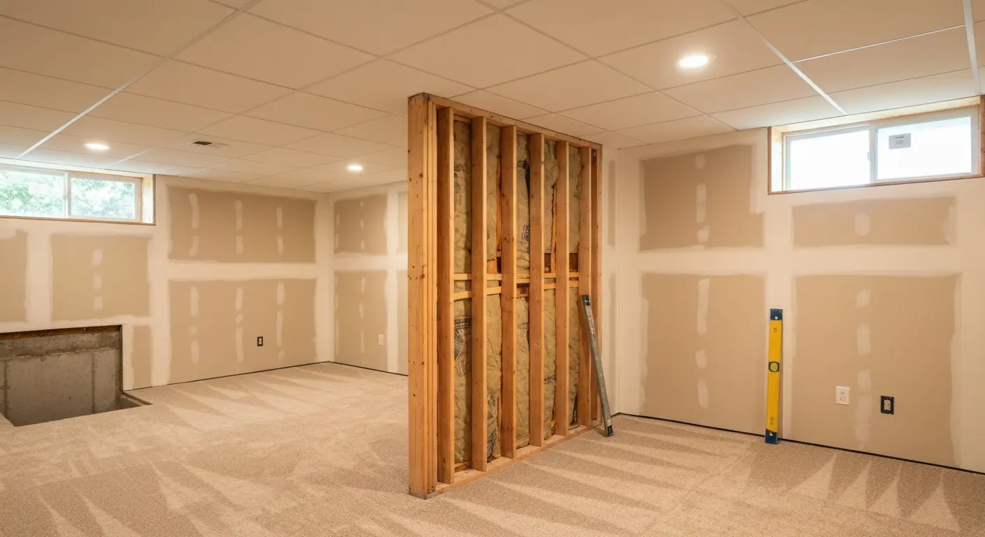 Bedroom in finished basement