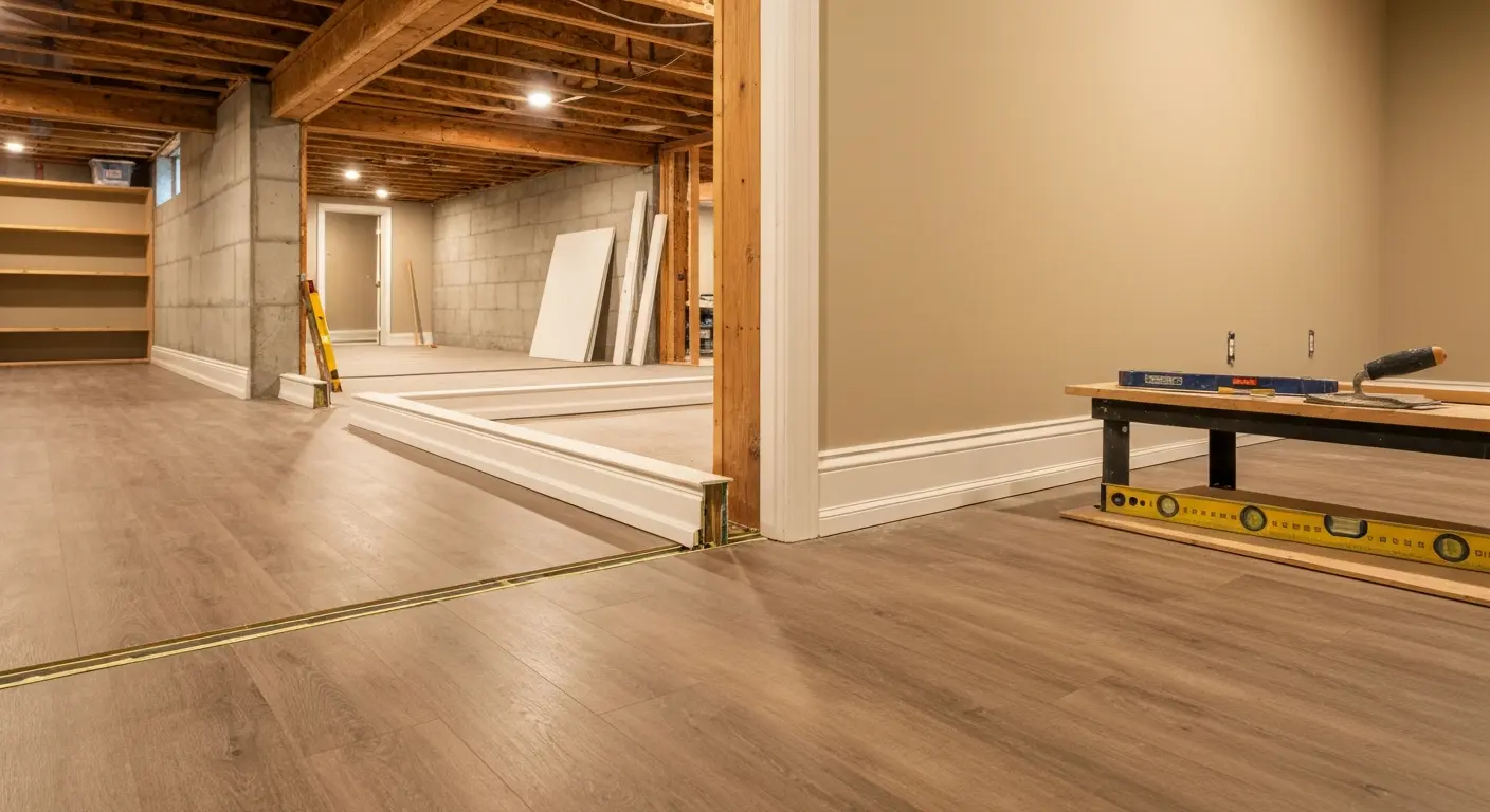 Basement flooring and finishes