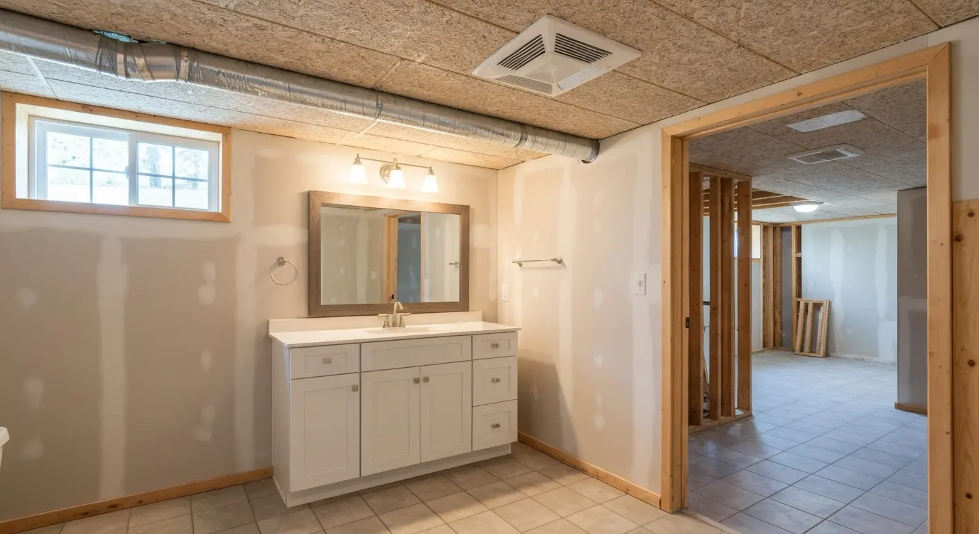 Basement bathroom