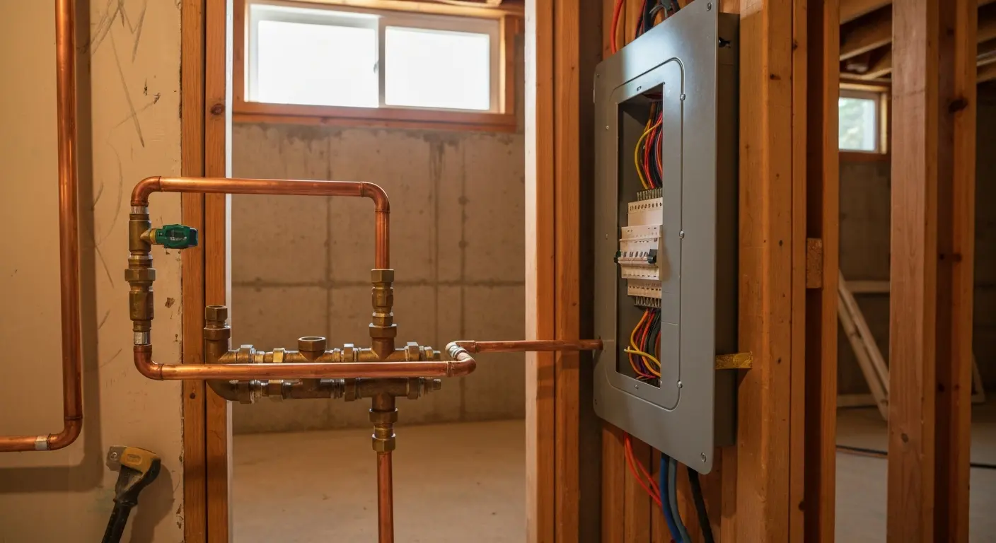Plumbing and electrical work