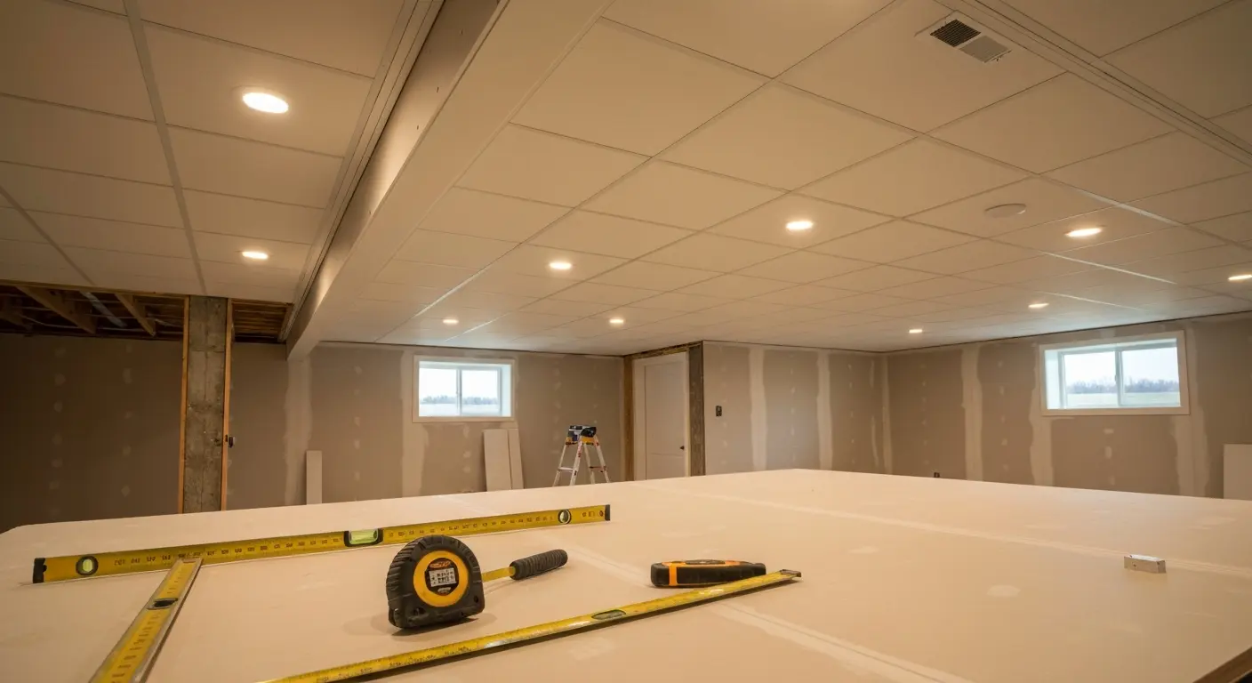 Basement ceiling installation