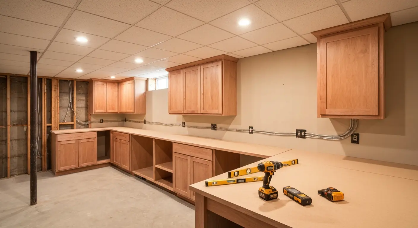 Basement electrical and carpentry