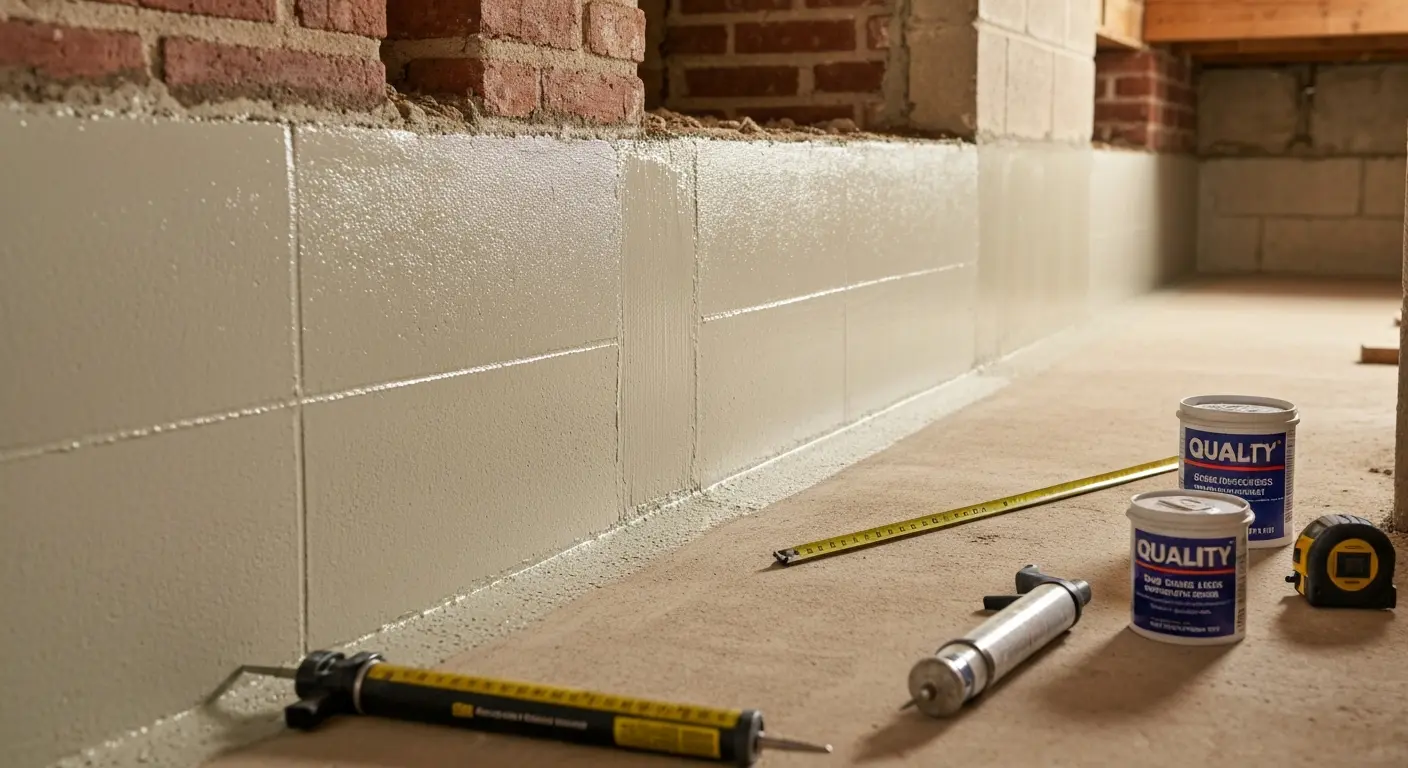 Basement waterproofing project