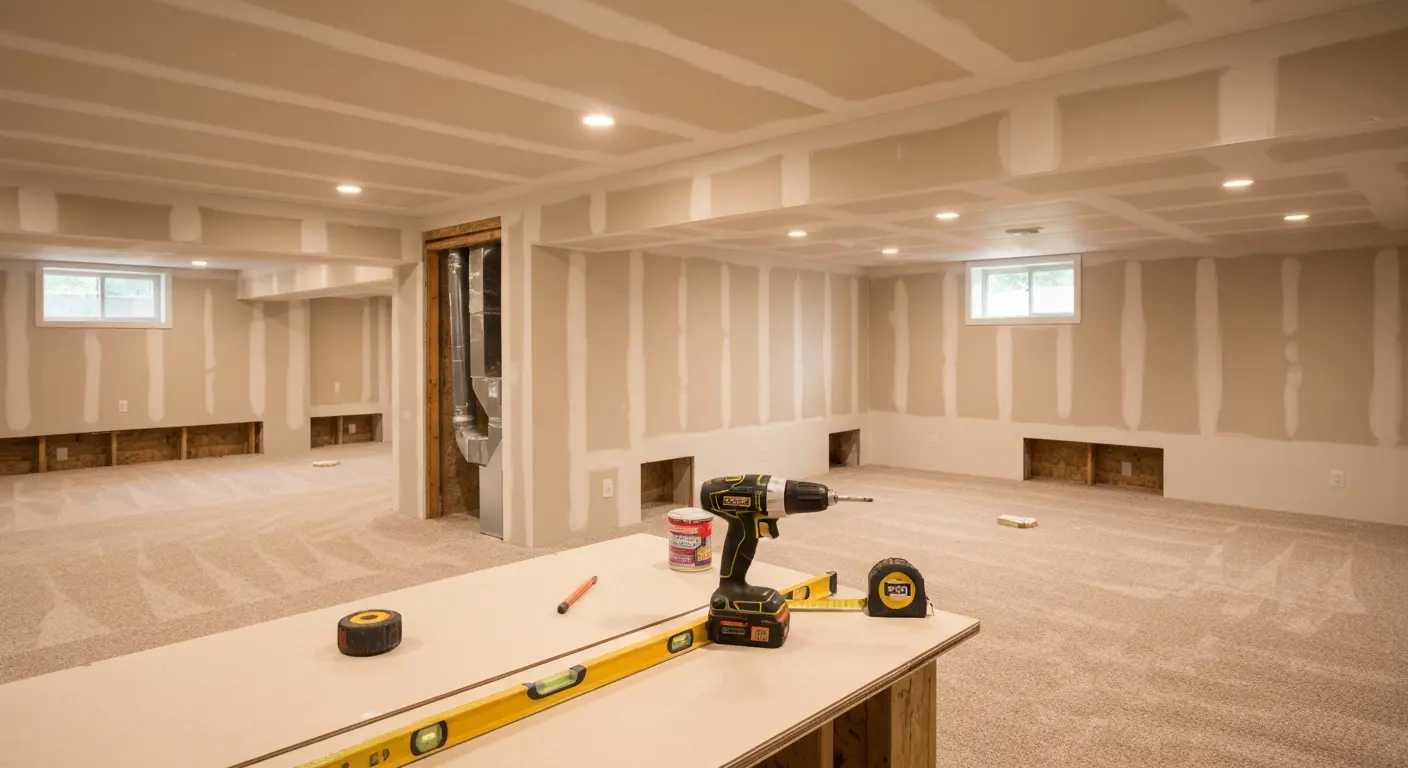 Basement recreation room renovation