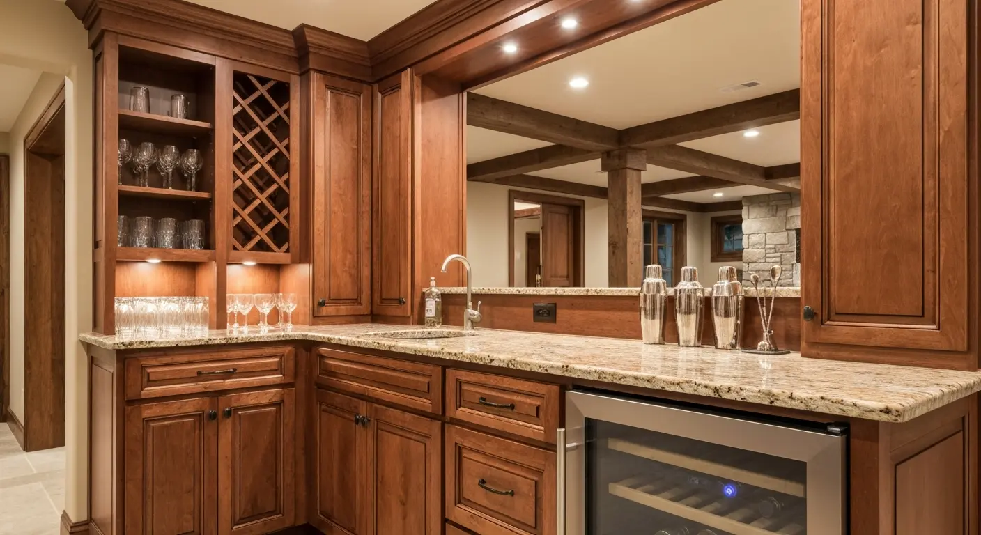 Basement bar installation