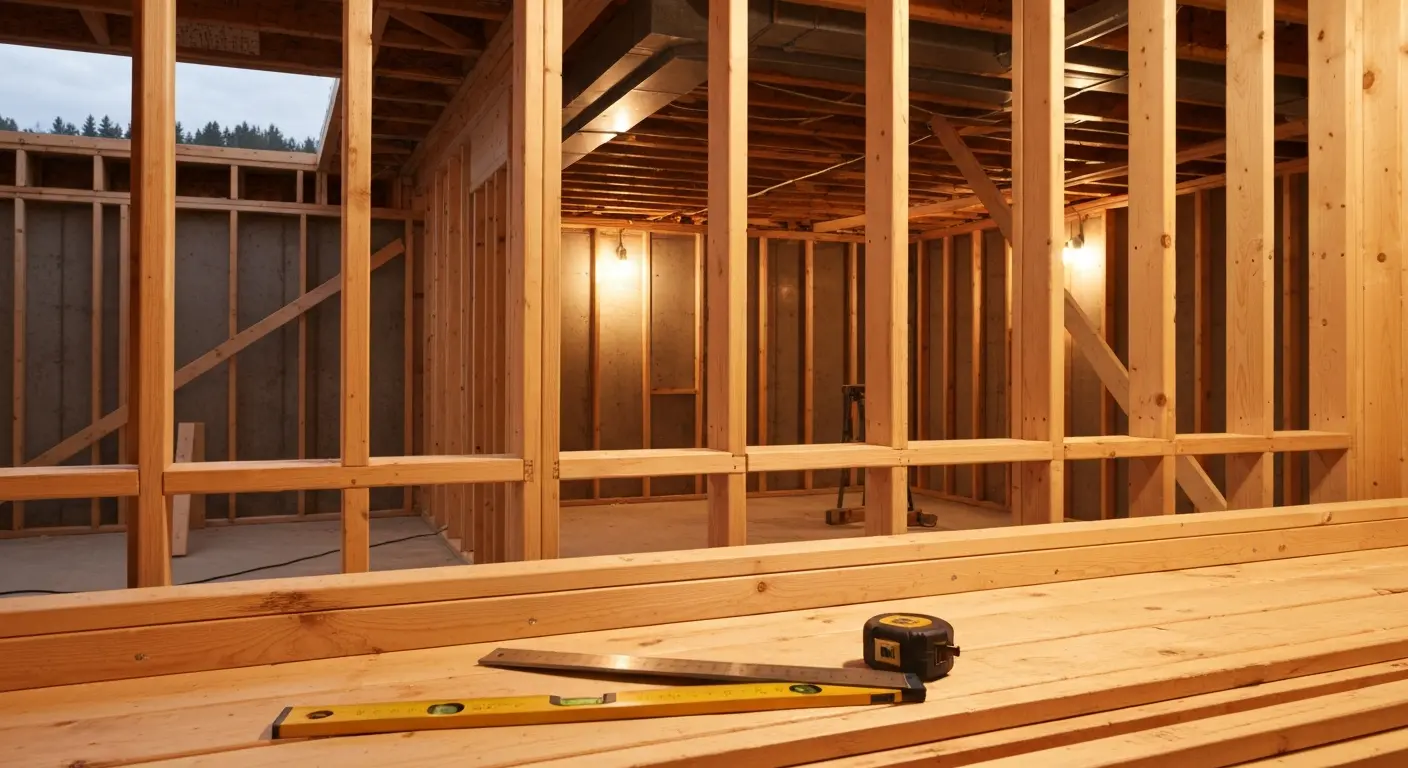 Basement finishing installation