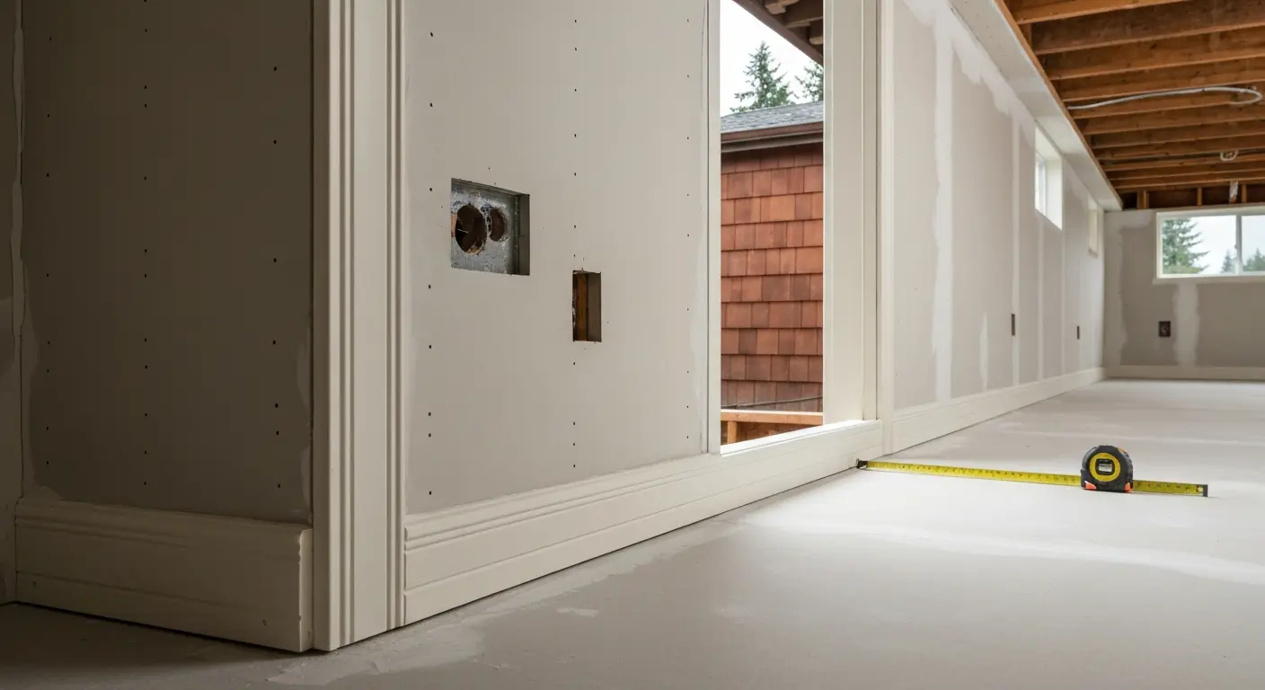Finished basement walls and trim