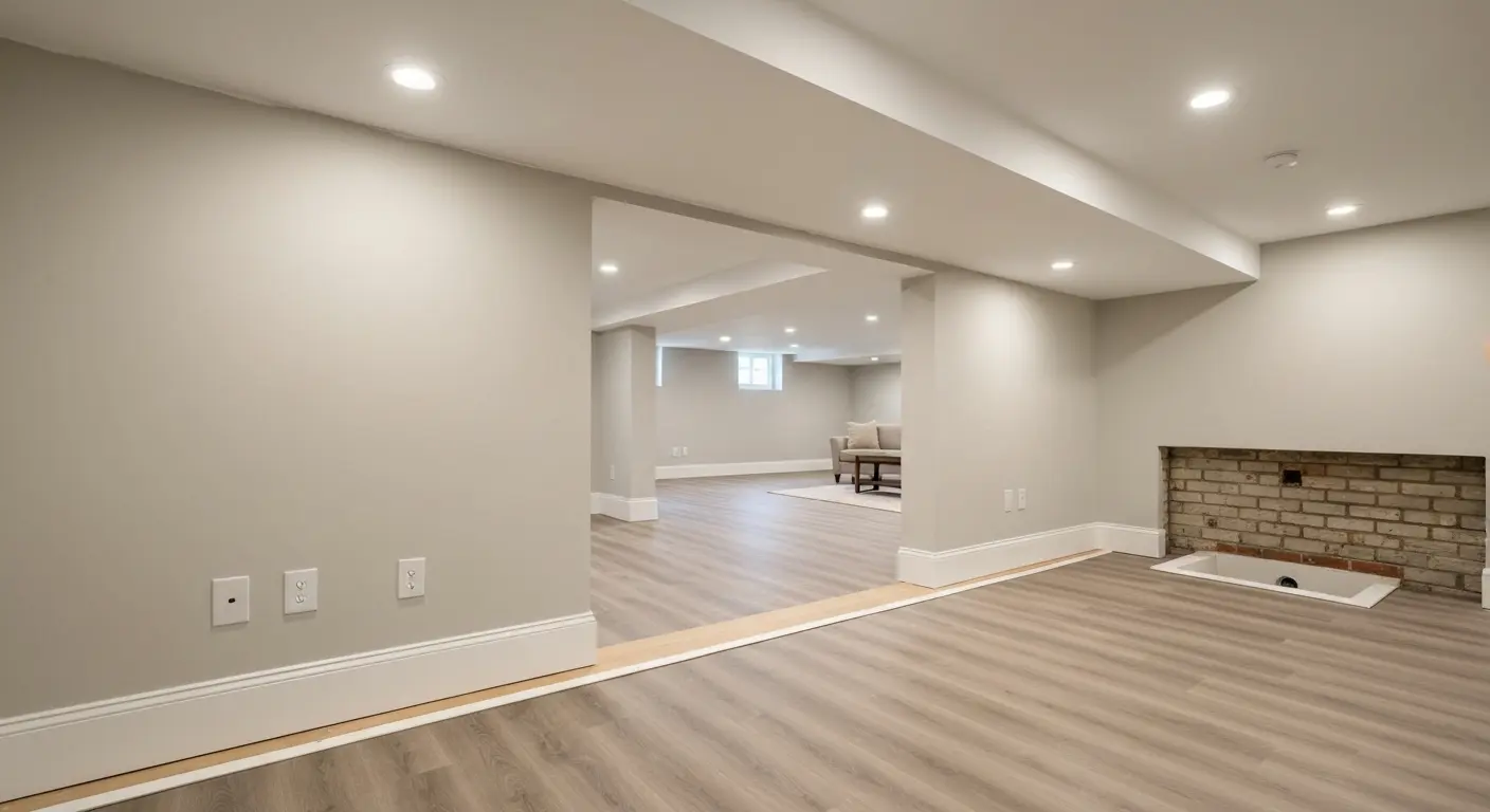 Complete basement finishing in Rochester