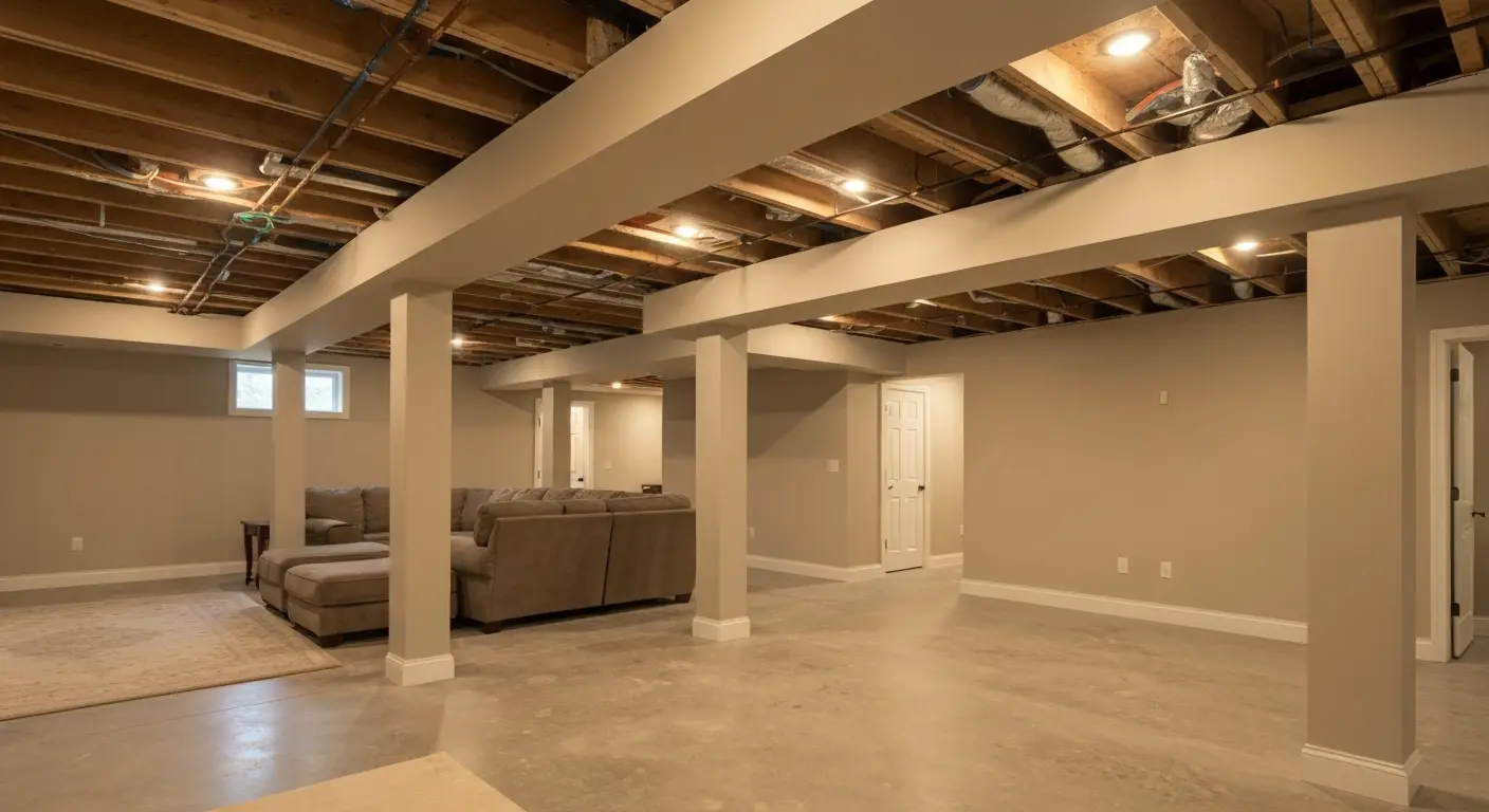 Family room basement renovation