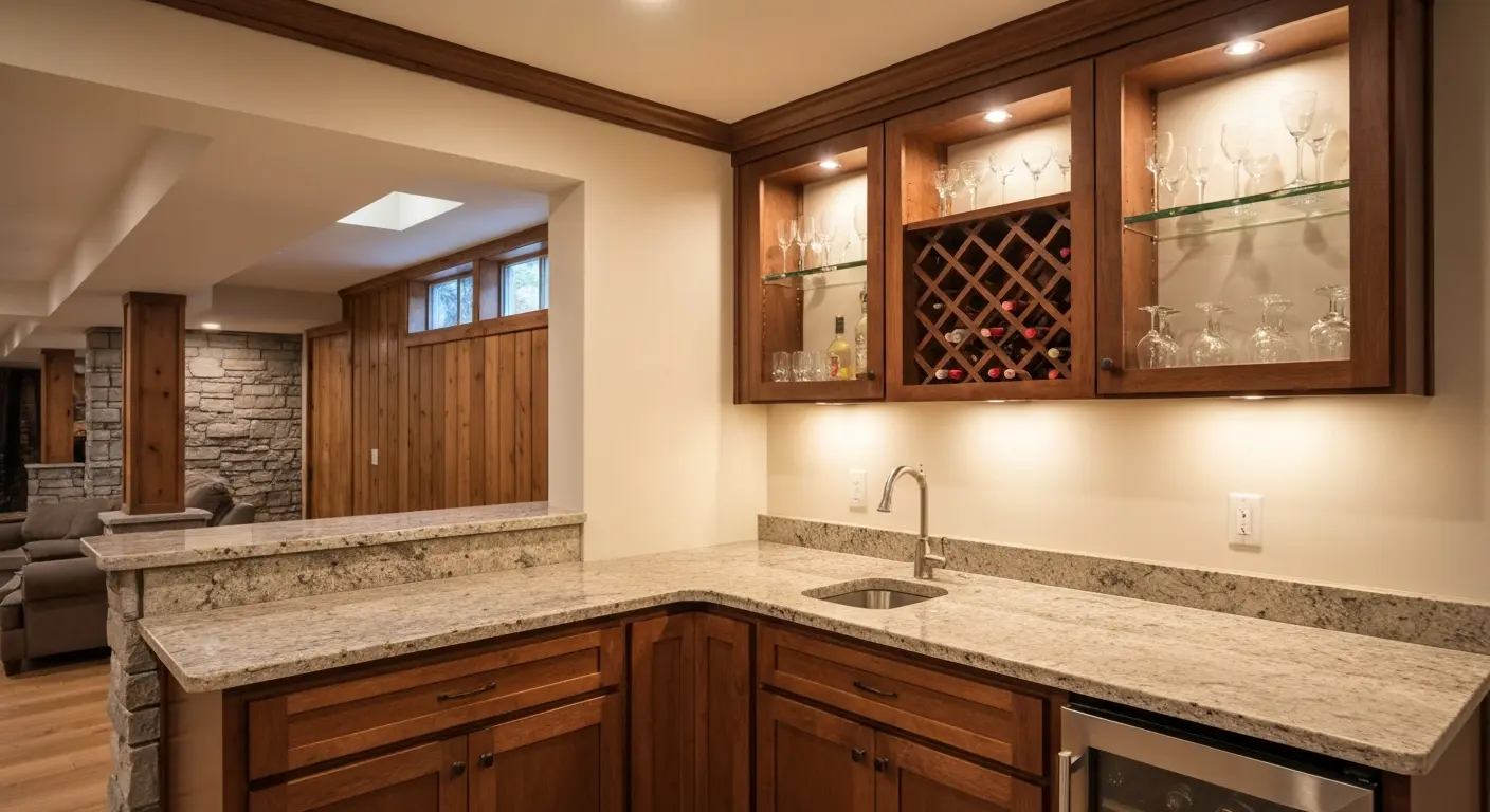 Wet bar installation