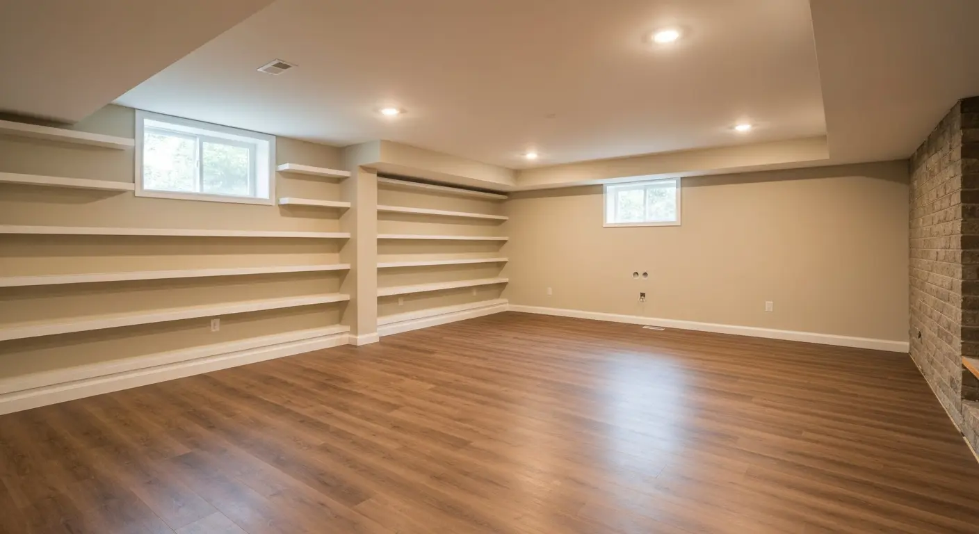 Finished basement interior