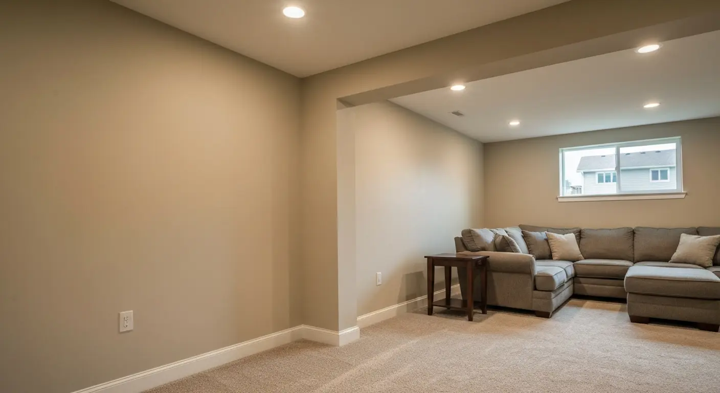 Finished basement living room