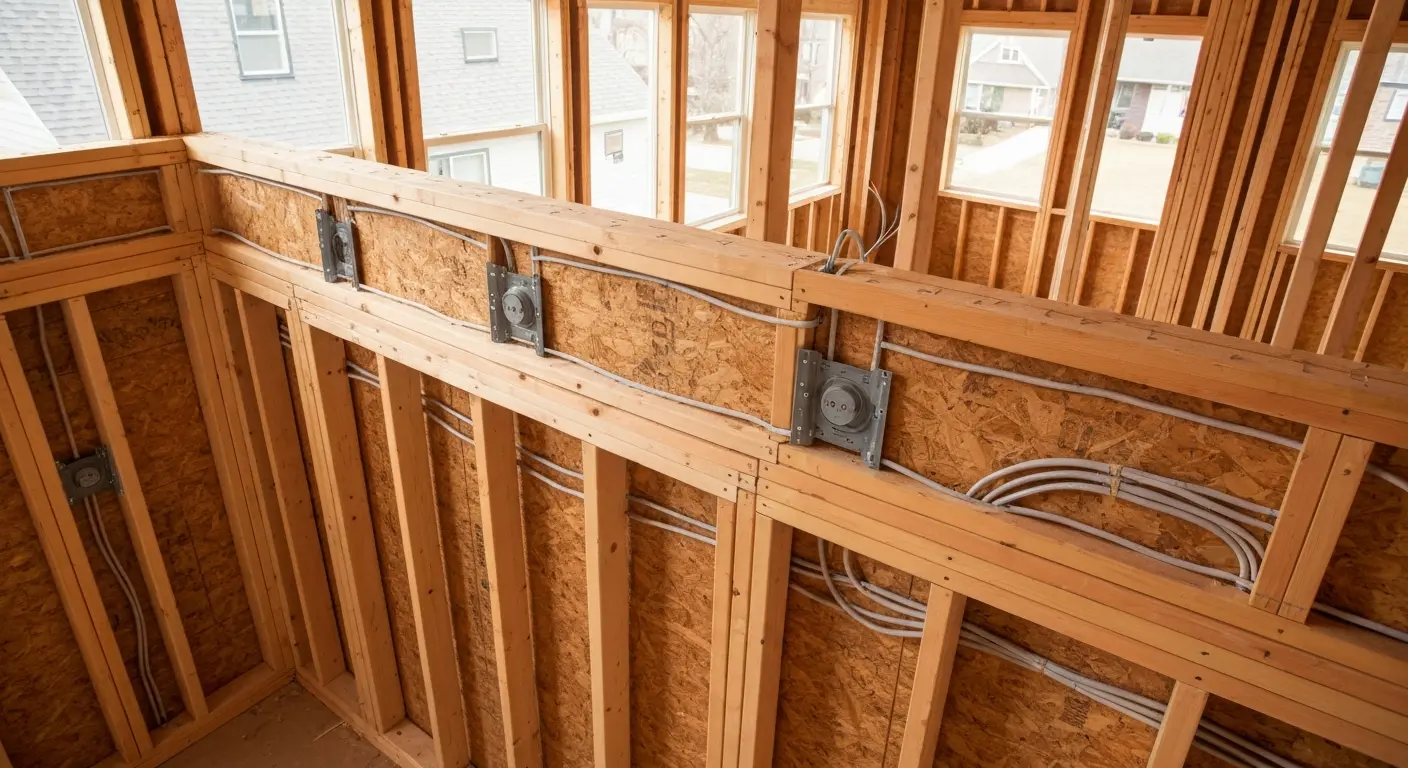 Electrical and plumbing rough-in