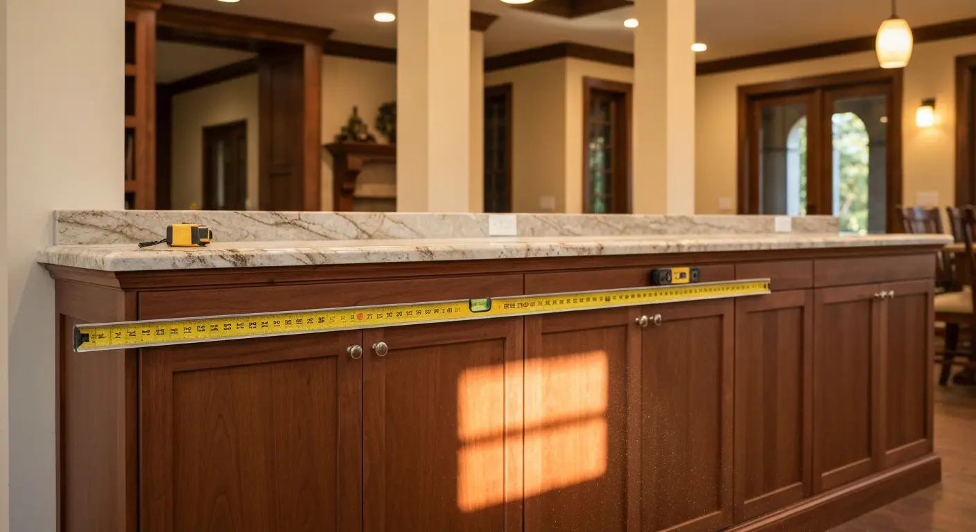 Bar cabinetry installation