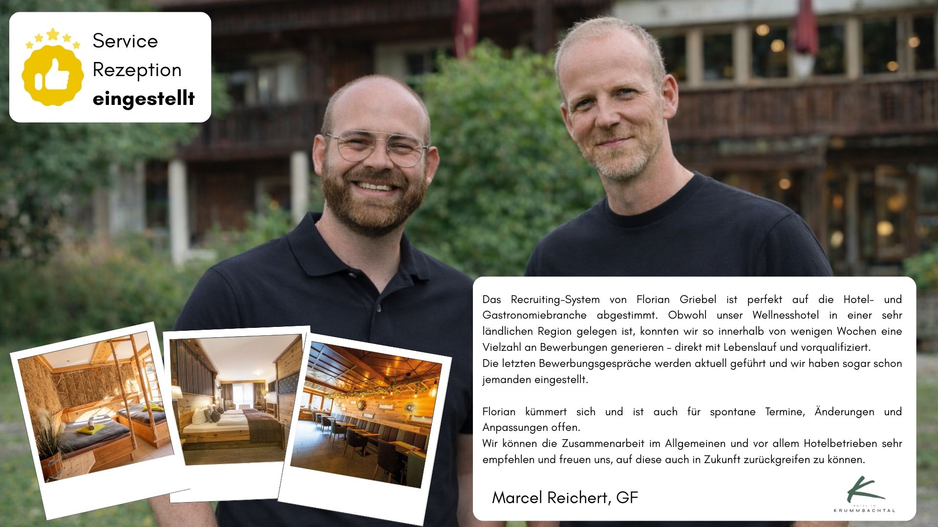 Hotel im Krummbachtal — Service & Rezeption eingestellt