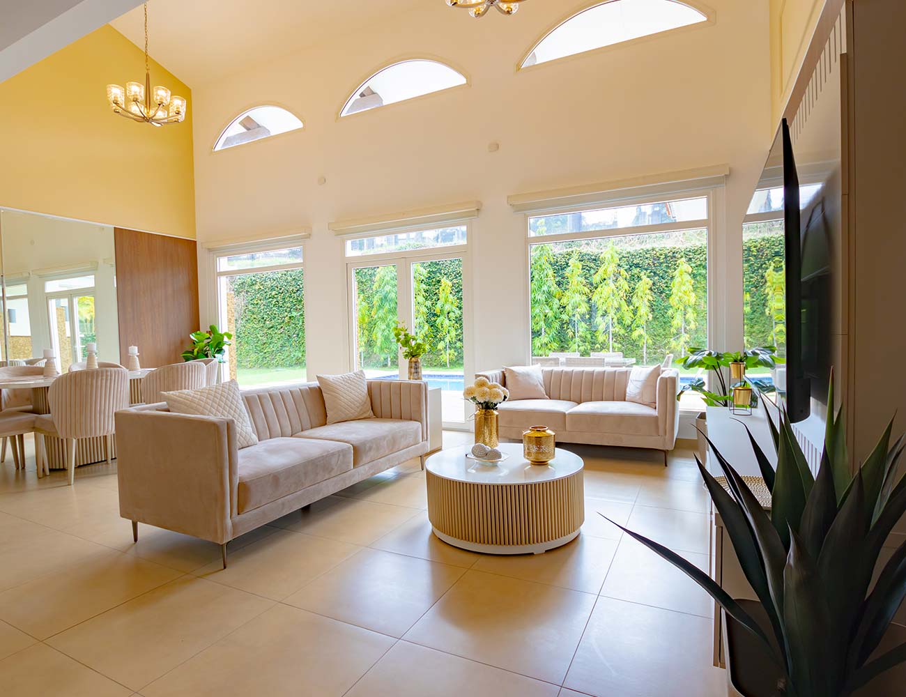 Bright villa living room