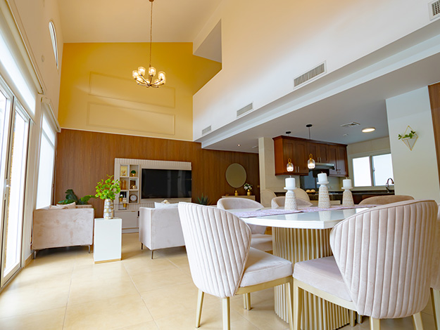 Villa dining and living interior