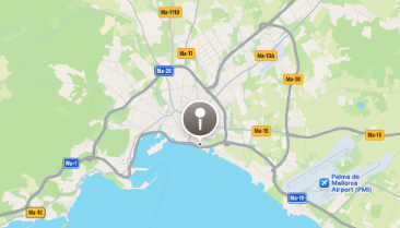 Map showing Hotel Meliá location in Palma, near Palma de Mallorca Airport