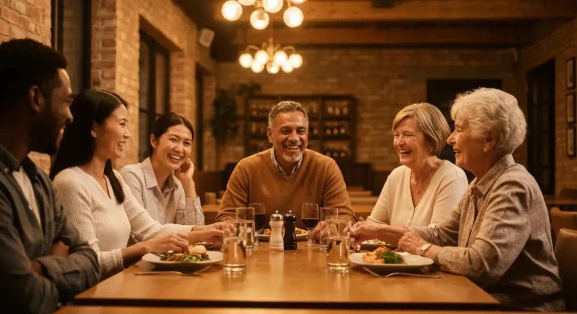 Communauté rassemblée autour de la table chez Petite Afrique à Montréal